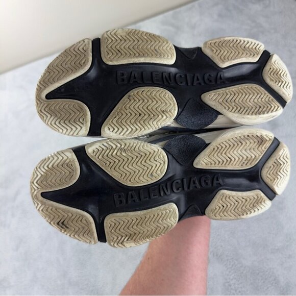 Balenciaga Triple S White Purple Women Sz 7 US/4 UK/37 EU 541641 Style Authentic - Picture 9 of 16